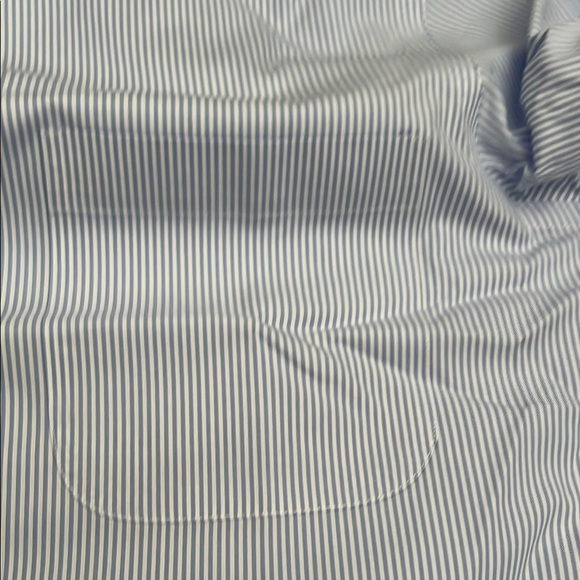 Roundtree & Yorke Blue Dress Shirt Classic Pinstripe - Picture 5 of 11